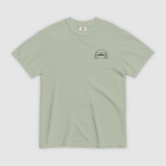 BMW E46 M3 CSL EMBROIDERED LINE ART T-SHIRT