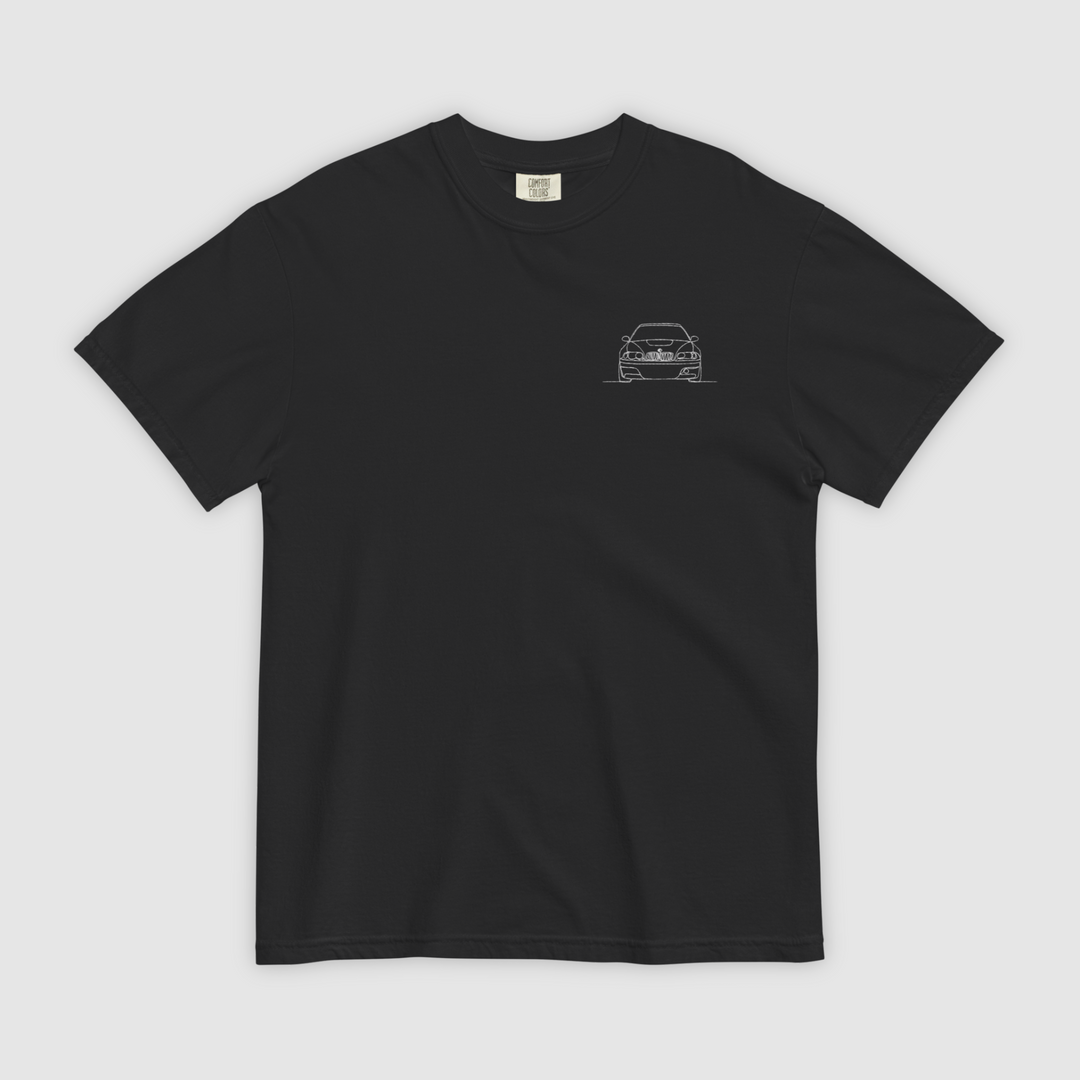 BMW E46 M3 CSL EMBROIDERED LINE ART T-SHIRT