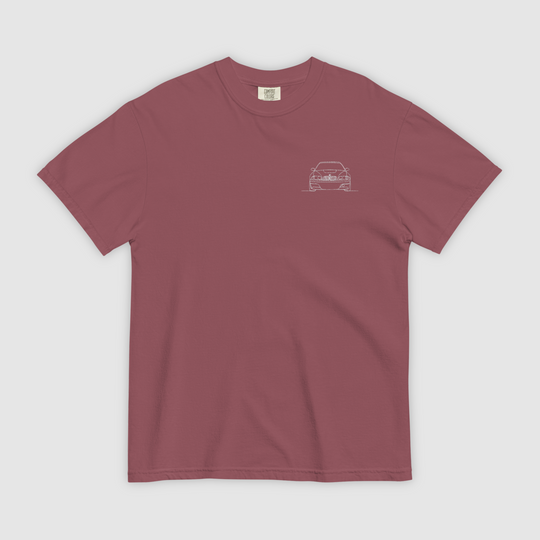 BMW E46 M3 CSL EMBROIDERED LINE ART T-SHIRT