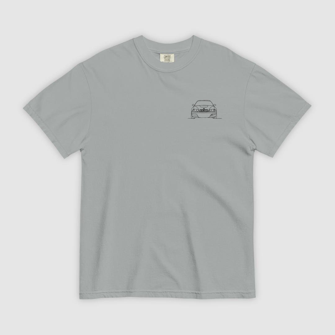 BMW E46 M3 CSL EMBROIDERED LINE ART T-SHIRT