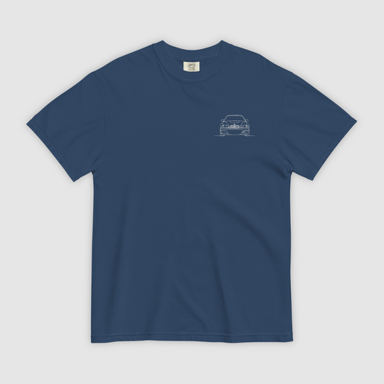 BMW E46 M3 CSL EMBROIDERED LINE ART T-SHIRT