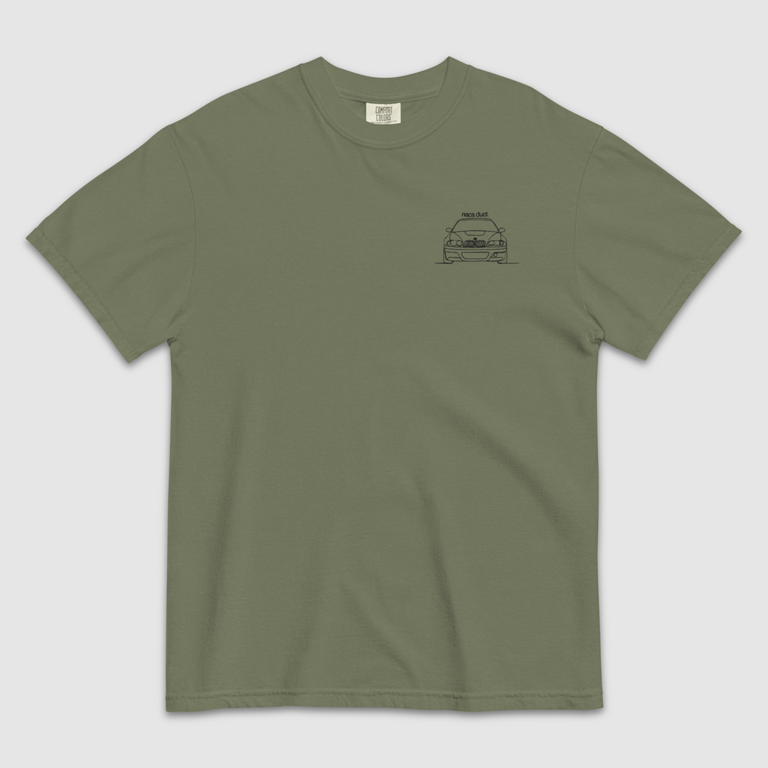 BMW E46 M3 CSL EMBROIDERED LINE ART T-SHIRT