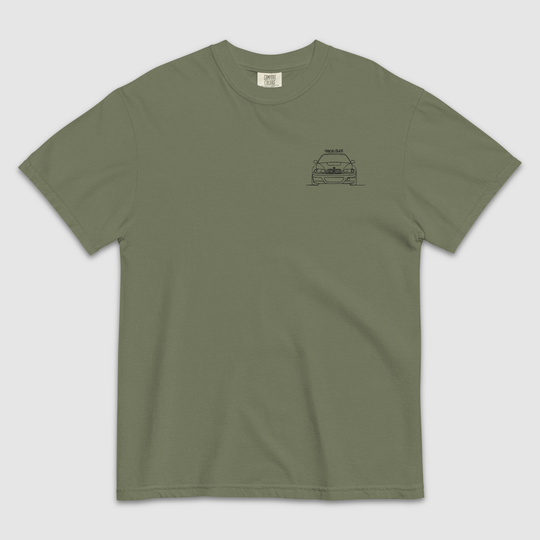 BMW E46 M3 CSL EMBROIDERED LINE ART T-SHIRT