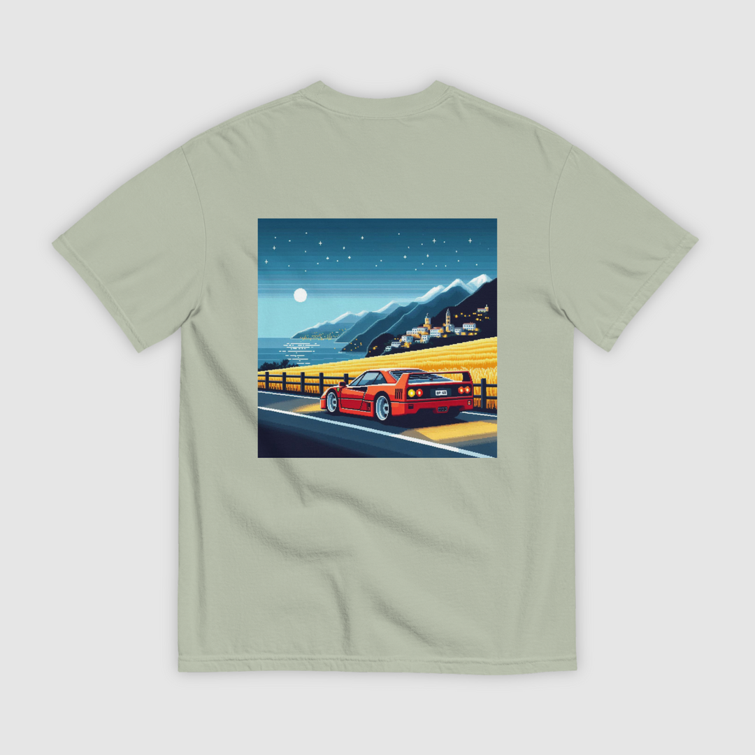 F40 IN ITALY PIXEL ART T-SHIRT