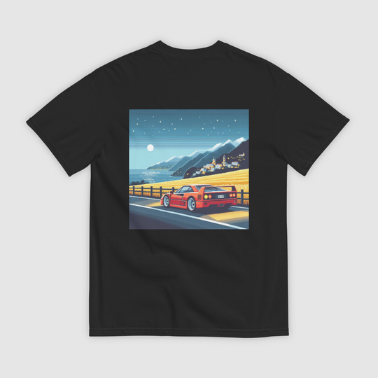 F40 IN ITALY PIXEL ART T-SHIRT