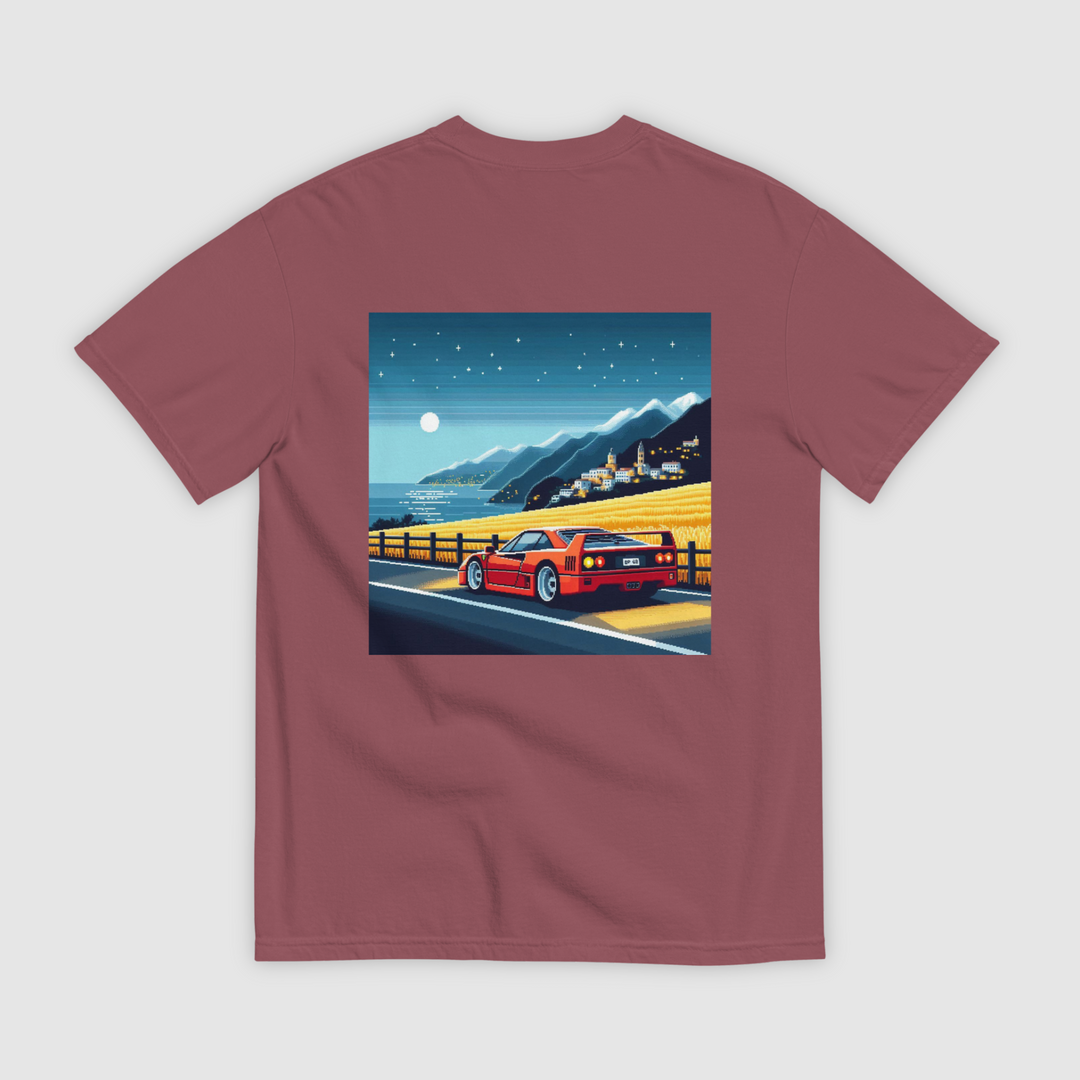 F40 IN ITALY PIXEL ART T-SHIRT