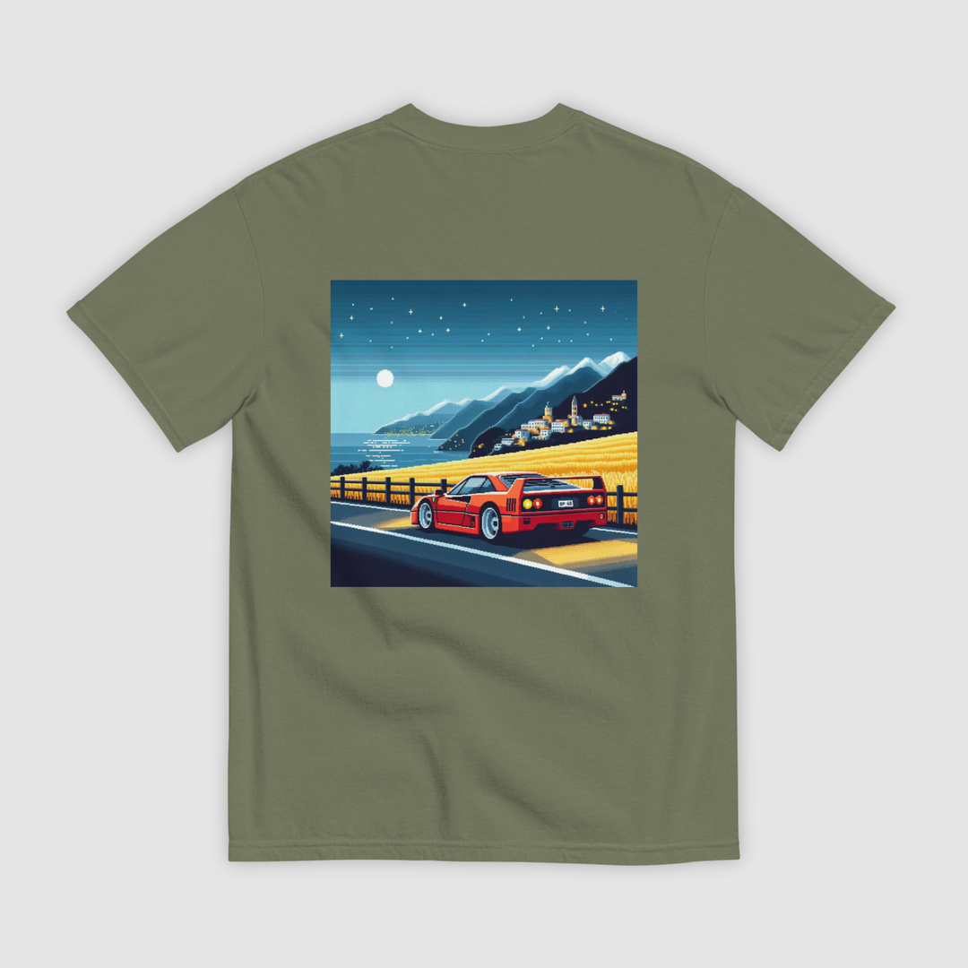 F40 IN ITALY PIXEL ART T-SHIRT