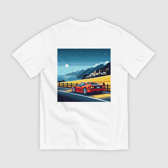 F40 IN ITALY PIXEL ART T-SHIRT