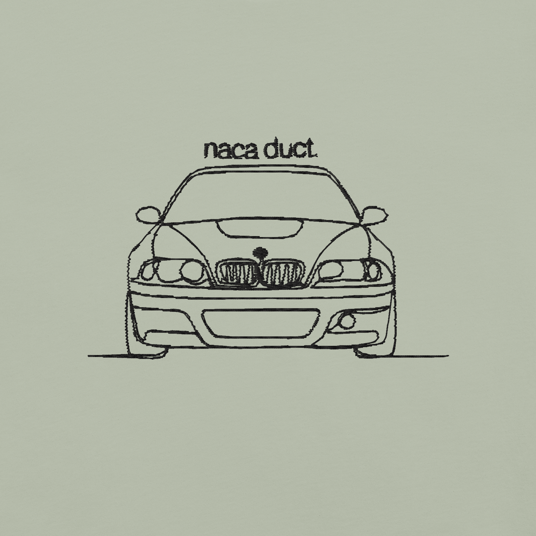 BMW E46 M3 CSL EMBROIDERED LINE ART T-SHIRT