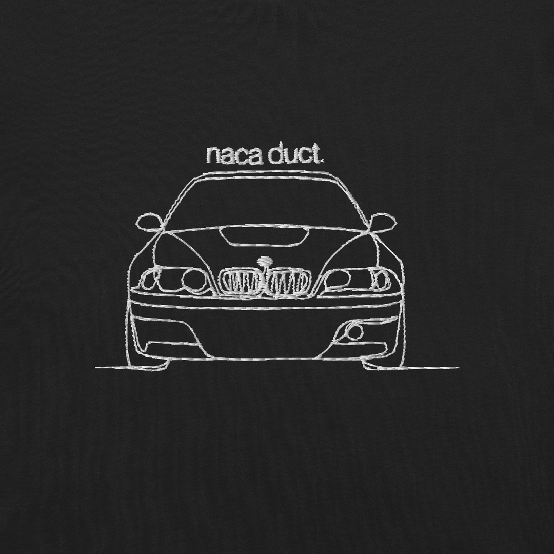BMW E46 M3 CSL EMBROIDERED LINE ART T-SHIRT