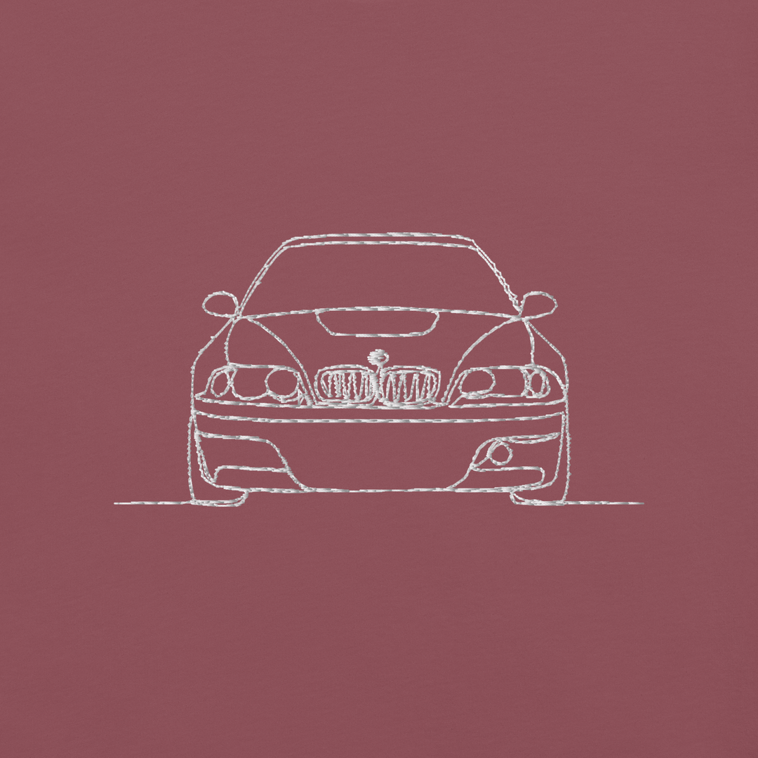 BMW E46 M3 CSL EMBROIDERED LINE ART T-SHIRT