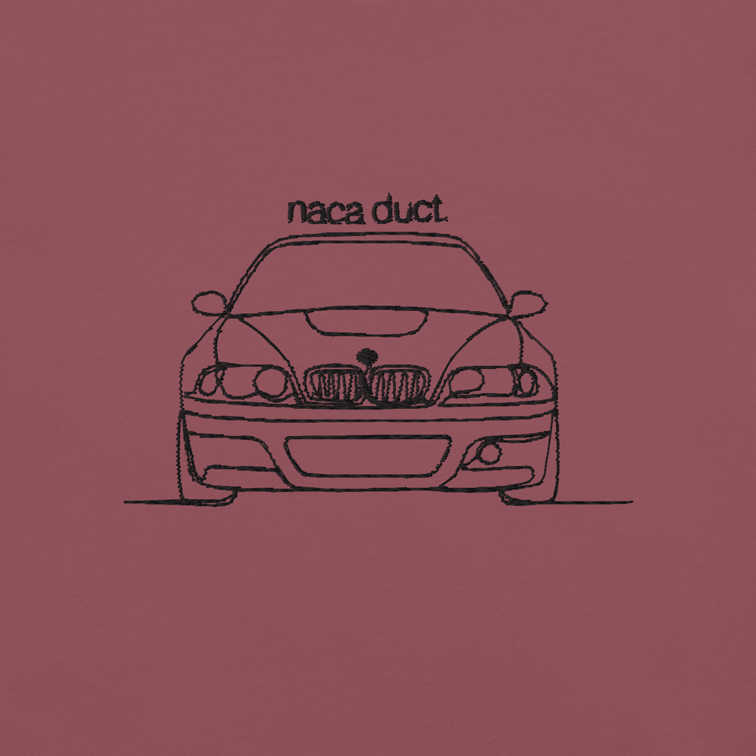 BMW E46 M3 CSL EMBROIDERED LINE ART T-SHIRT