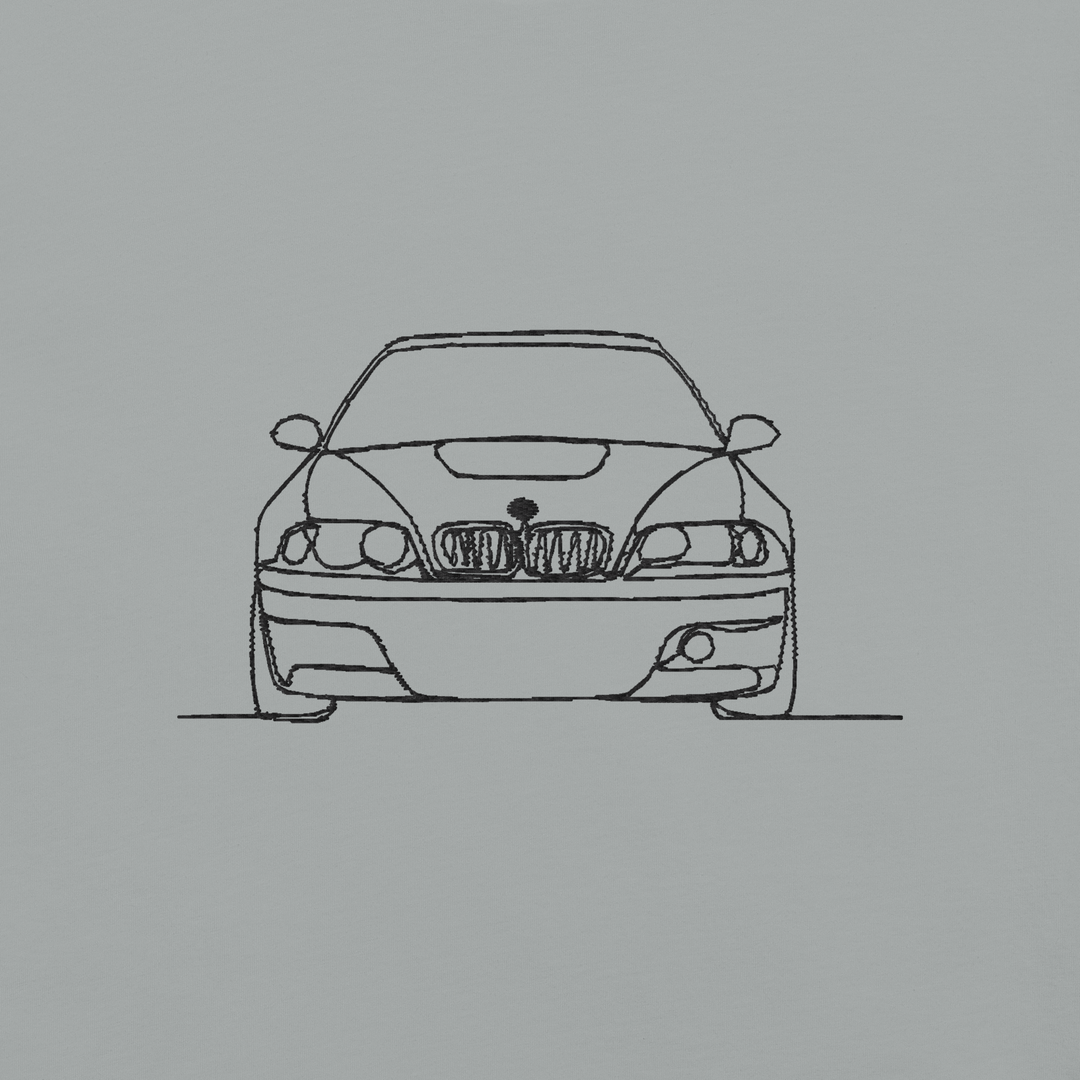 BMW E46 M3 CSL EMBROIDERED LINE ART T-SHIRT