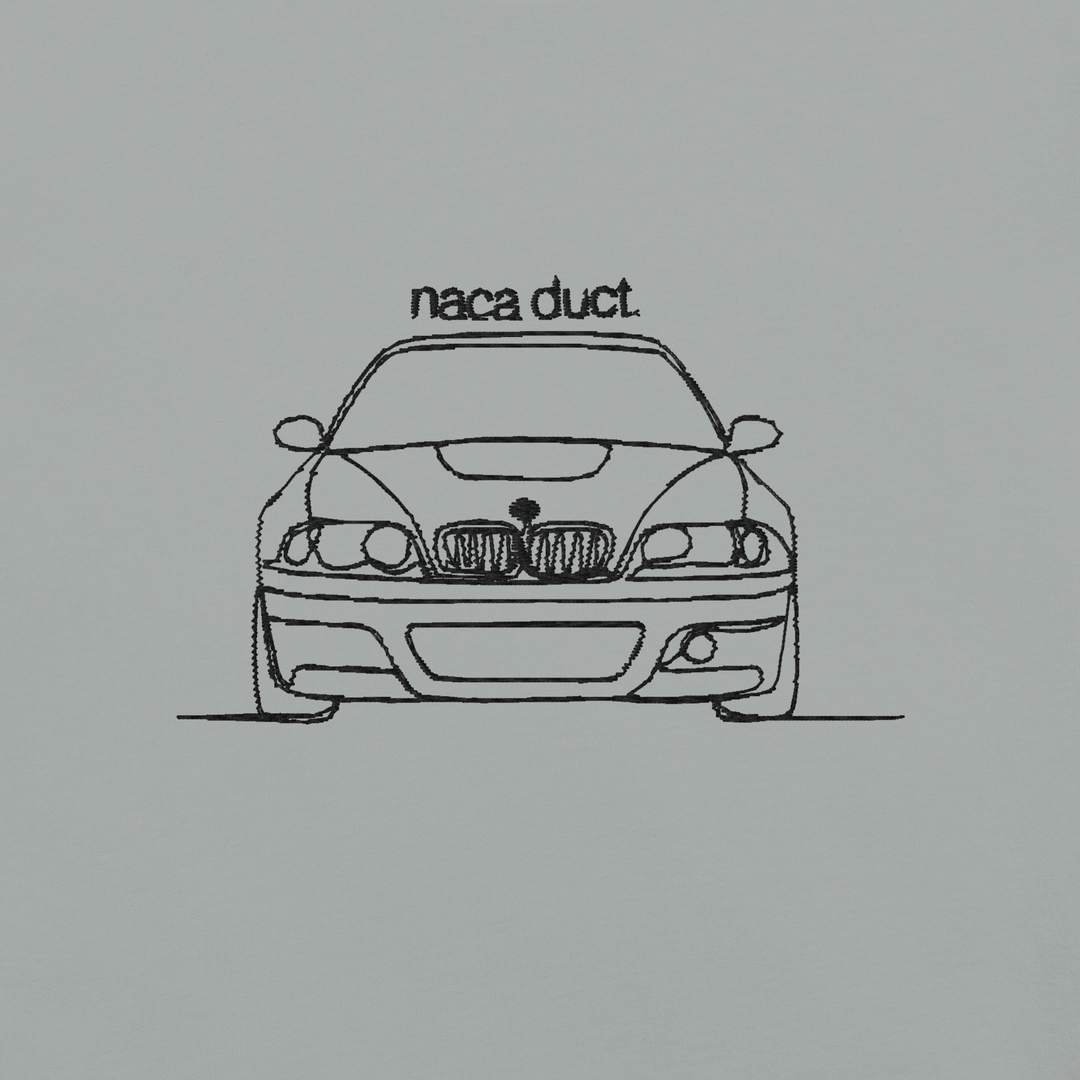 BMW E46 M3 CSL EMBROIDERED LINE ART T-SHIRT