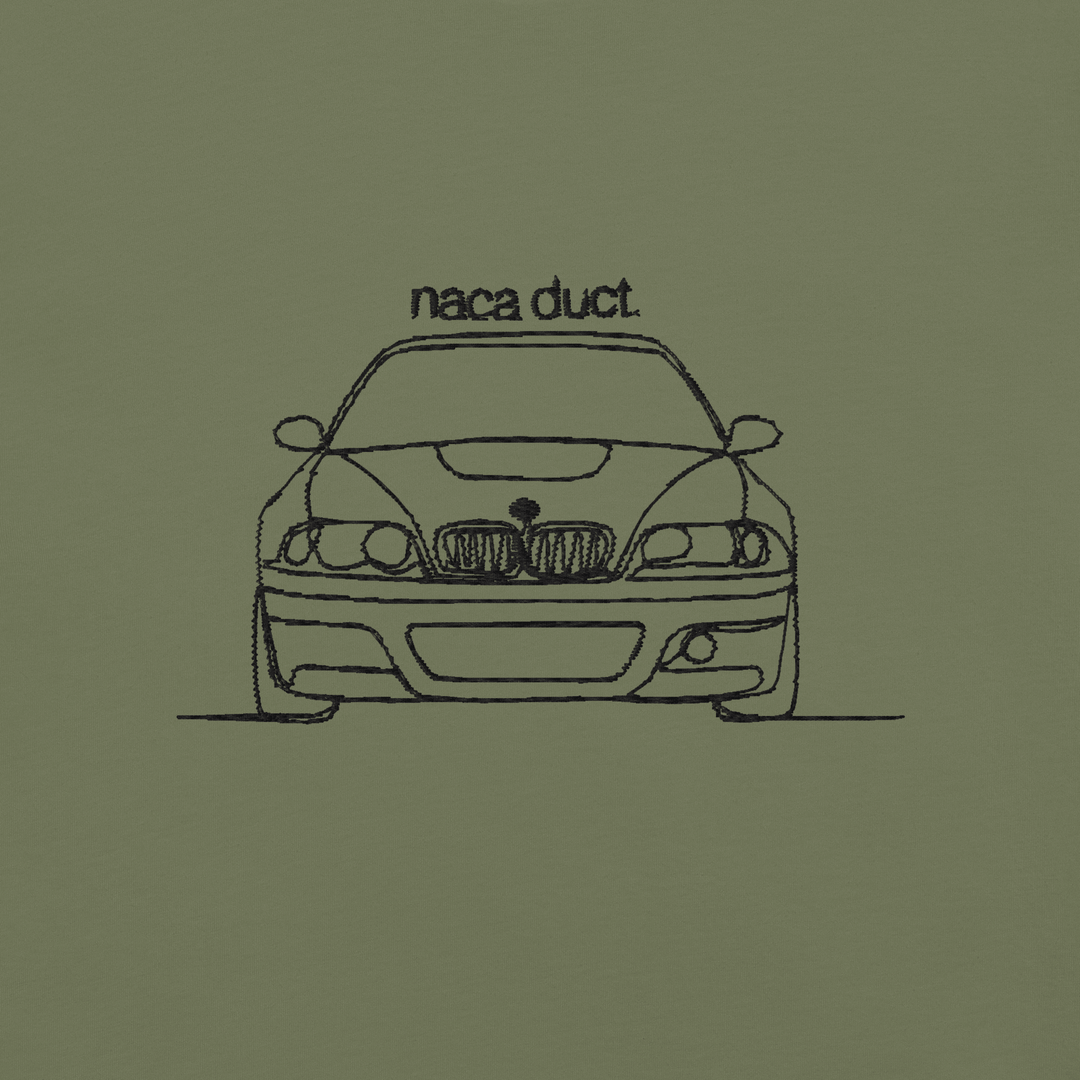 BMW E46 M3 CSL EMBROIDERED LINE ART T-SHIRT