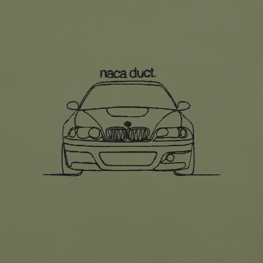 BMW E46 M3 CSL EMBROIDERED LINE ART T-SHIRT