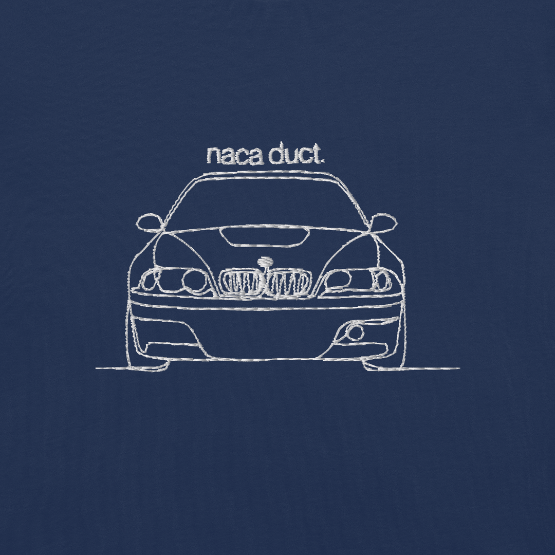 BMW E46 M3 CSL EMBROIDERED LINE ART T-SHIRT
