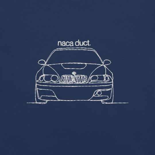 BMW E46 M3 CSL EMBROIDERED LINE ART T-SHIRT