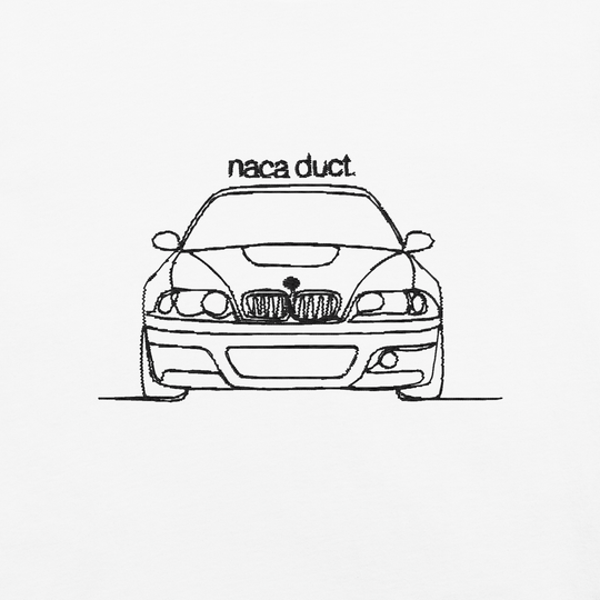 BMW E46 M3 CSL EMBROIDERED LINE ART T-SHIRT